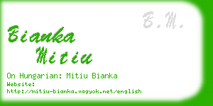 bianka mitiu business card